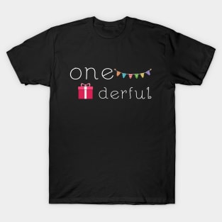 One - derful First Birthday Party Design T-Shirt